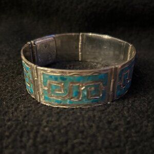 Vintage Silver and Turquoise Bracelet